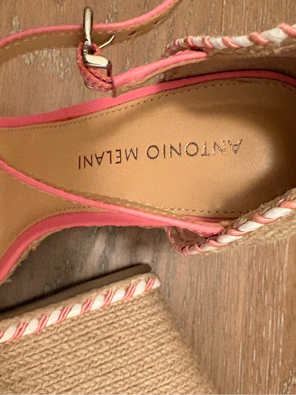 ANTONIO MELANI Coral Braided Espadrille Wedge Sandals